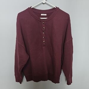 Maurices Maroon Textured Top